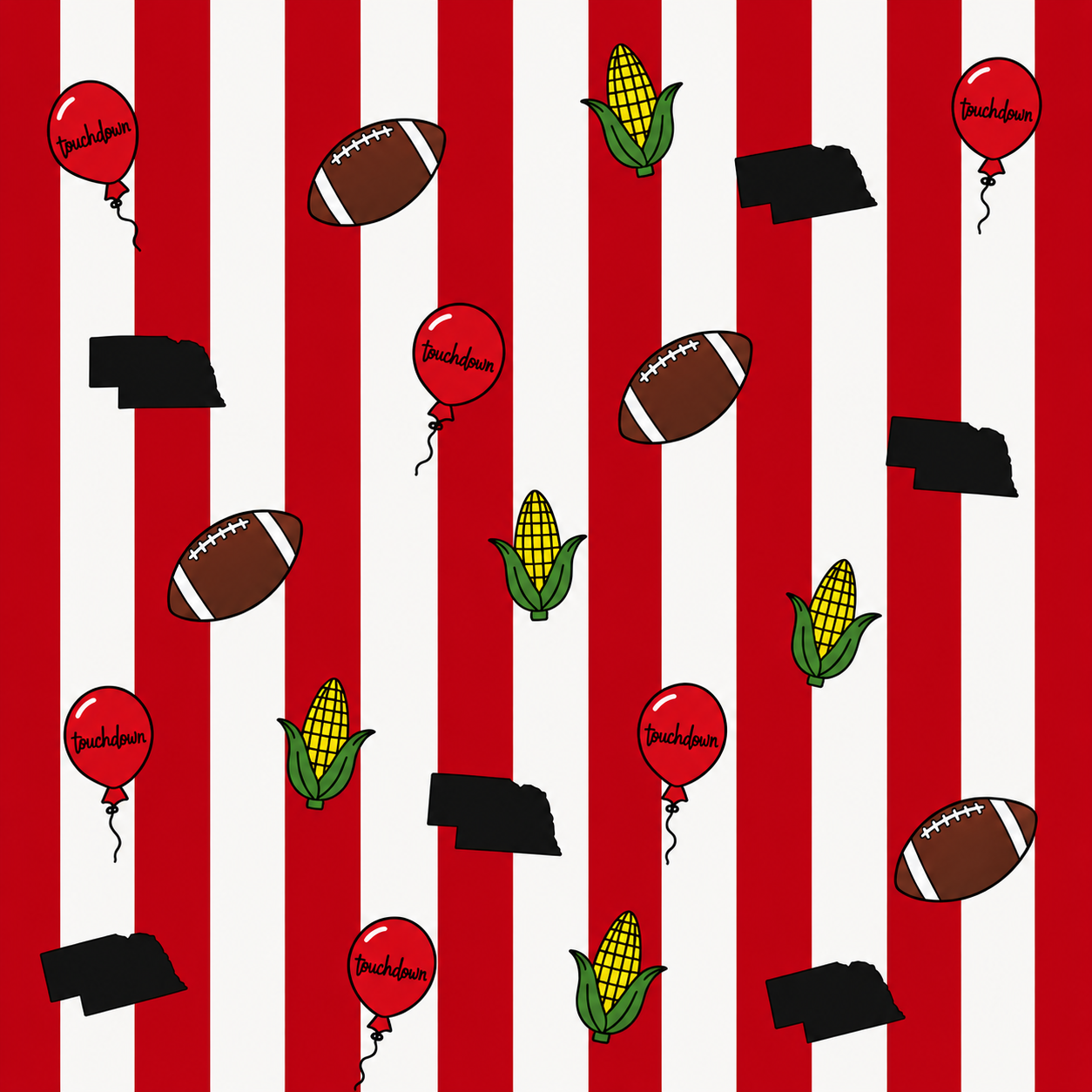 Nebraska football pinstripe bamboo zippy romper - PREORDER WILL SHIP IN NOVEMBER