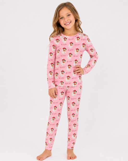 Pinkmas Santa bamboo pjs - PREORDER WILL SHIP IN NOVEMBER