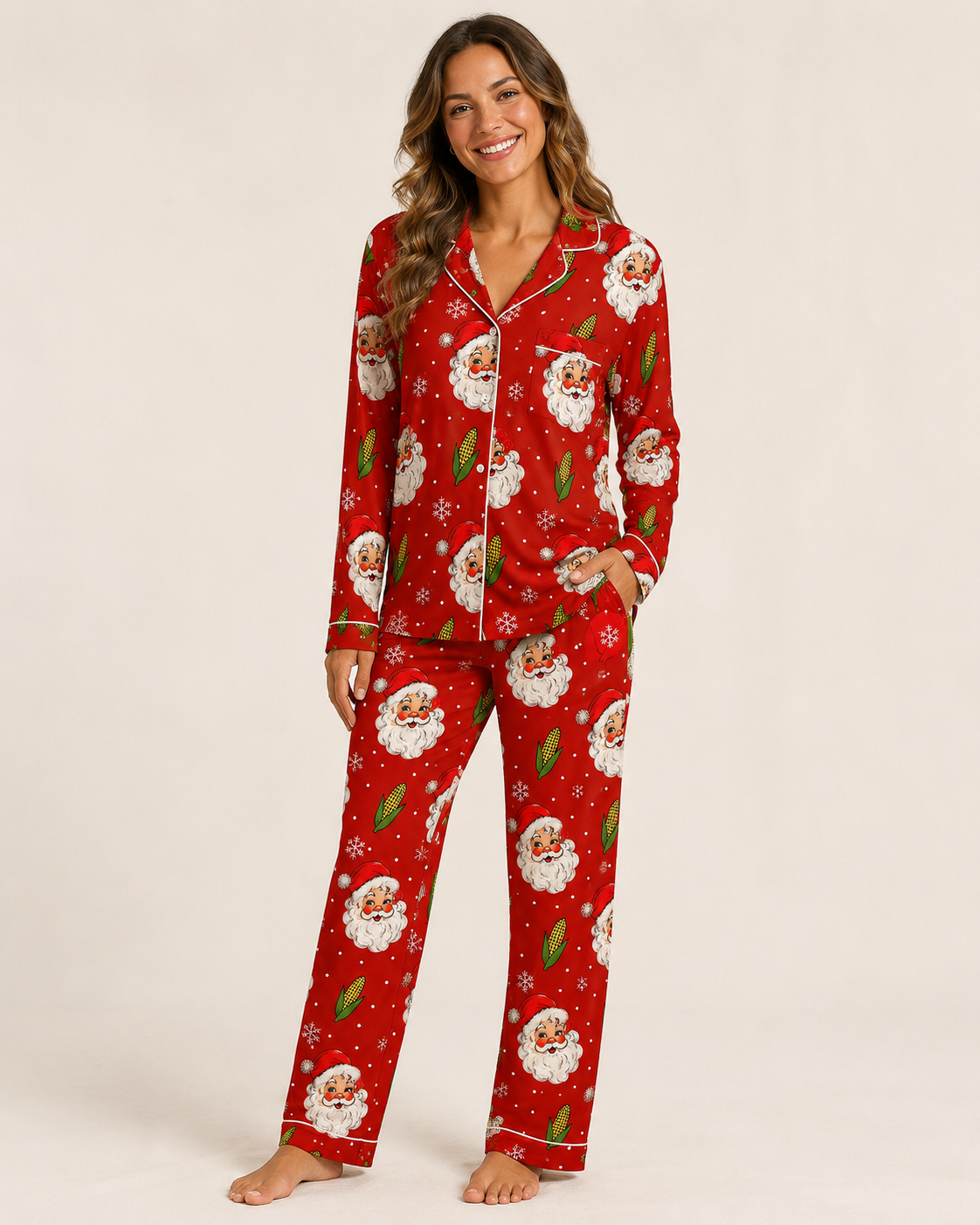 Husker Santa women's bamboo pjs - PREORDER WILL SHIP IN NOVEMBER