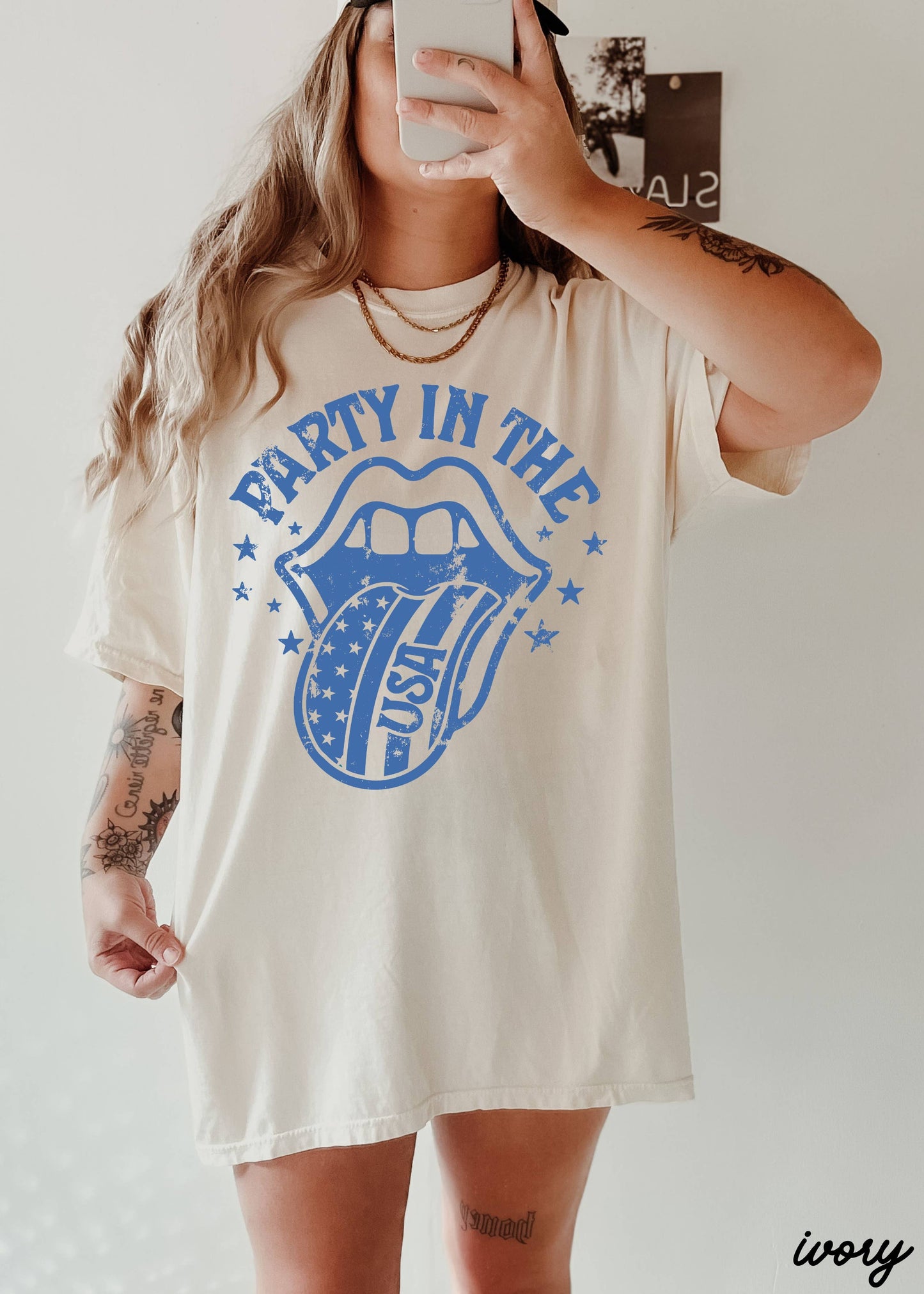 Party in the USA Tee Ivory