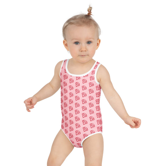 bling diamond kids' swimsuit