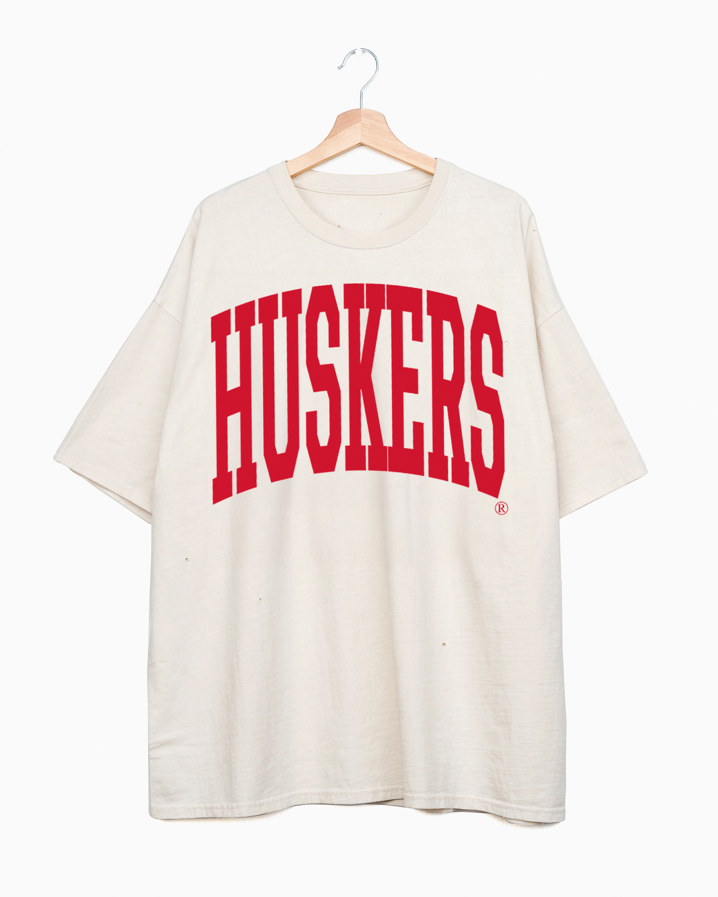 Nebraska Corn Huskers Tall Boy Off White One Size Tee - WILL SHIP BY SECOND WEEK OF AUGUST