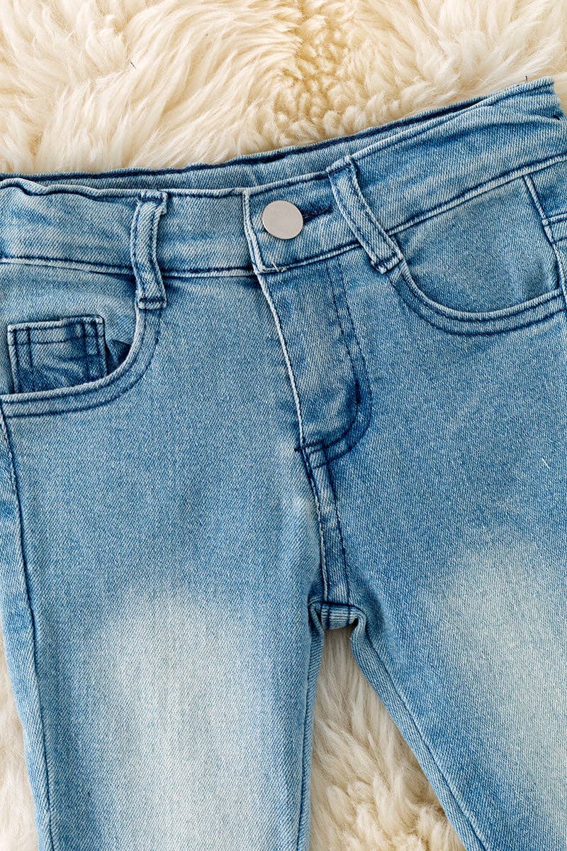 LT. blue Western  double layer bell pants with adjustable string. PNG50255-AMY