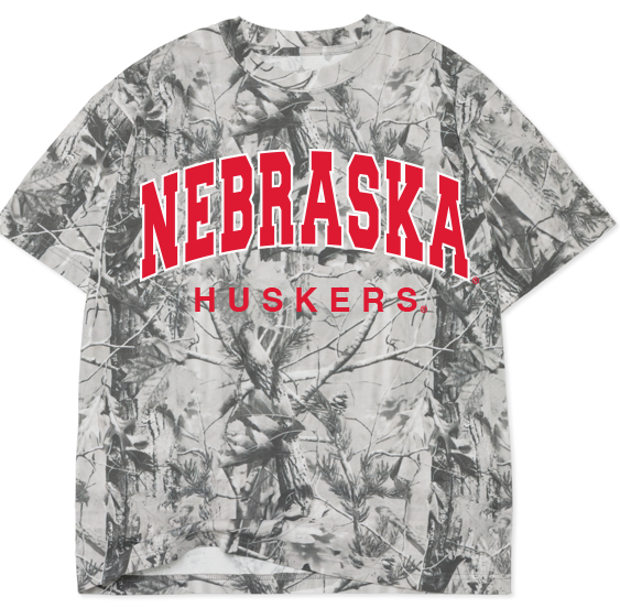 Nebraska Huskers Filled Gault Black/White Camo Tee *WILL BE AVAILABLE BY FIRST WEEK OF OCTOBER*