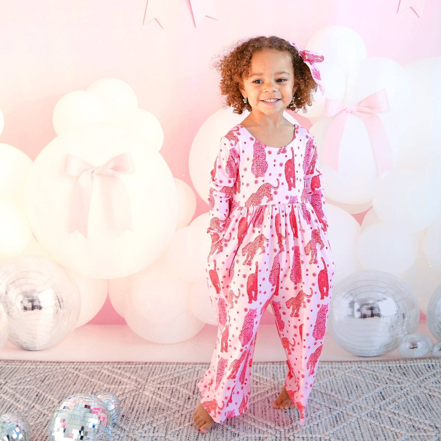 Cambrie WIDE LEG ROMPER Valentines Day Bamboo Kids Clothing