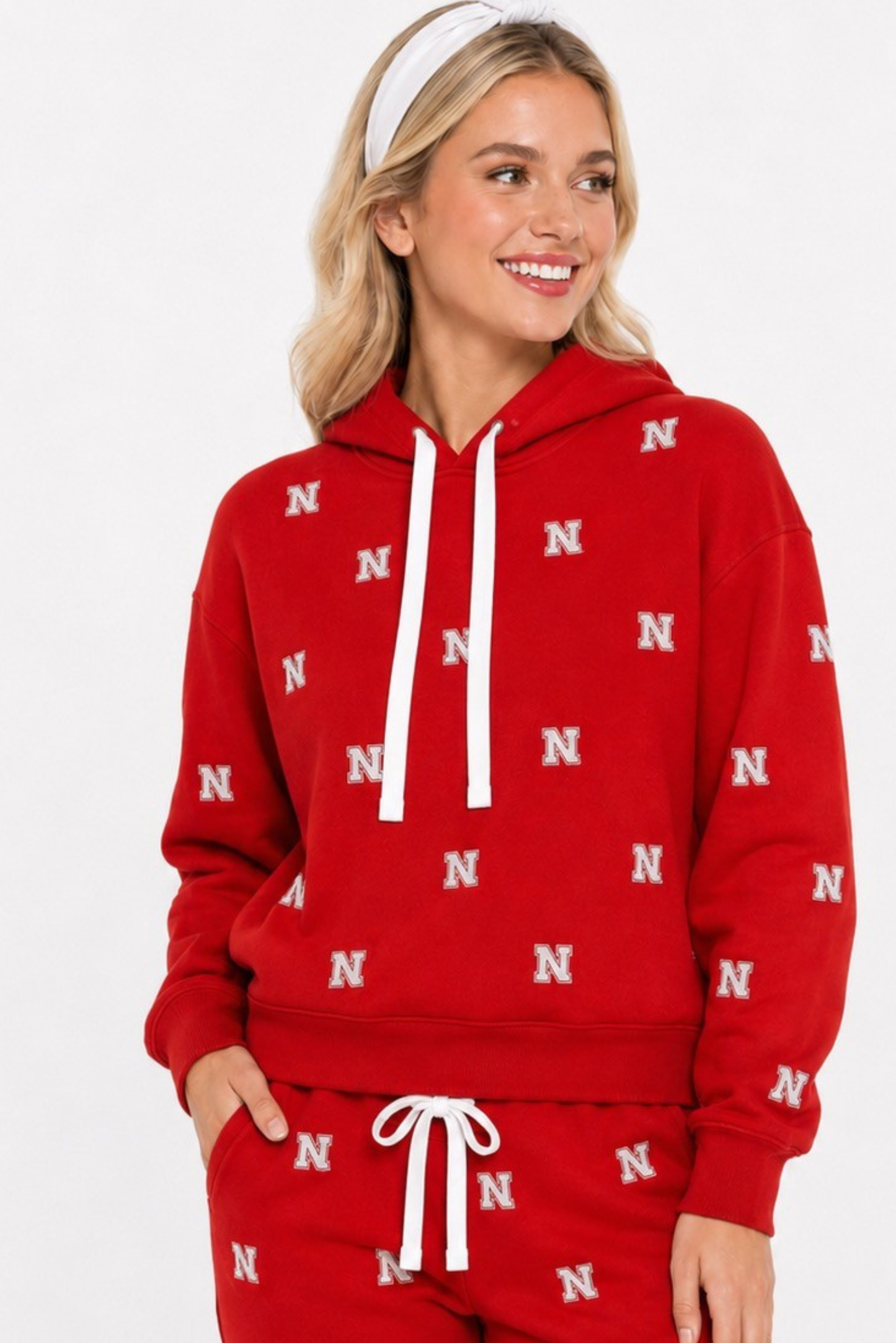 Nebraska Embroidered Fleece Hoodie PRE-ORDER - WILL SHIP EARLY AUGUST