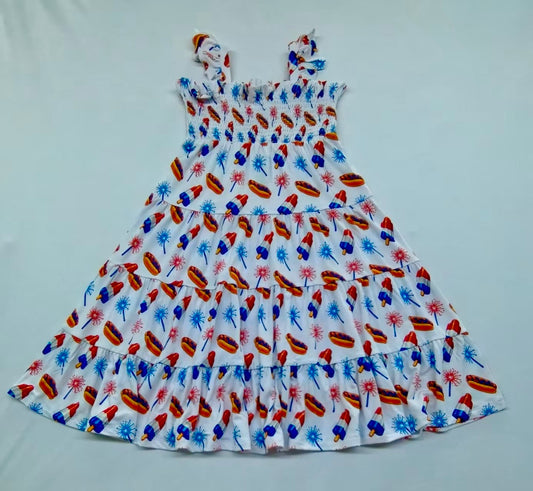 Bamboo girls Freedom & Food Beach Day Dress - WILL SHIP JUNE 2026
