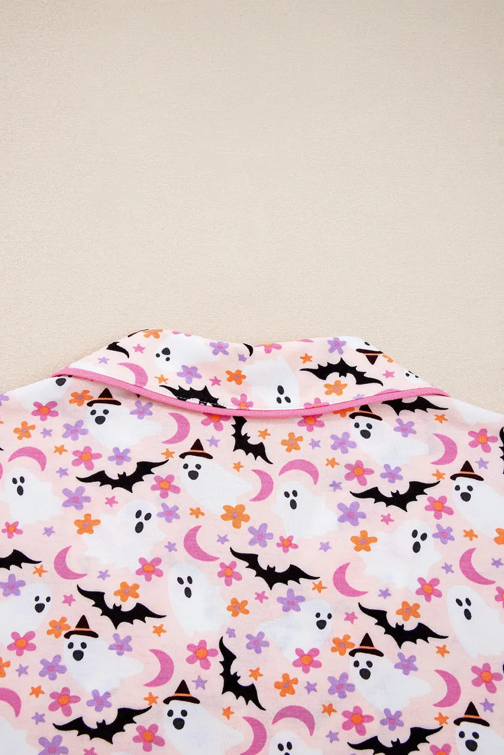 Pink Halloween Eve Haunted Honey Bat Print Pajama Set Dear-Lover Dropshipping