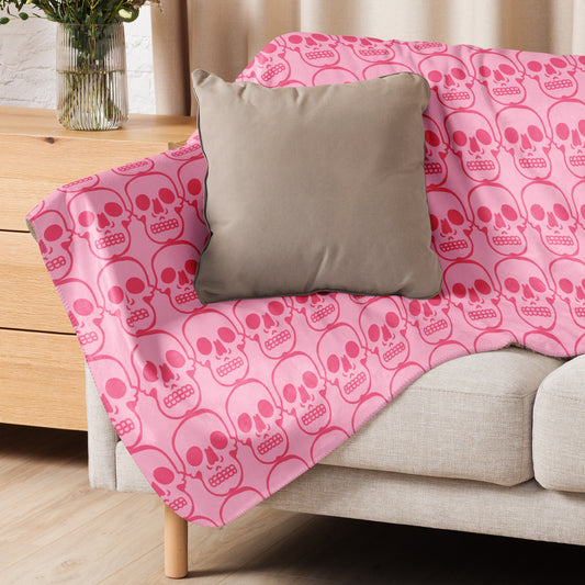pink skull blanket